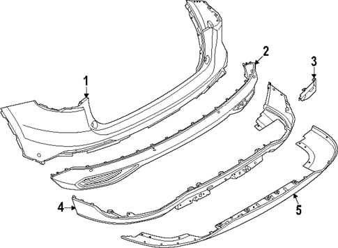 Bumper & Components - Rear for 2025 Lincoln Nautilus #1