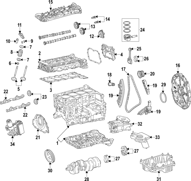 2540533500 - Engine: Engine Valve Spring for Mercedes-Benz Image