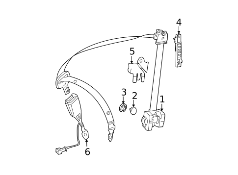 Front Seat Belts for 2004 Mercedes-Benz E 55 AMG&reg; #1