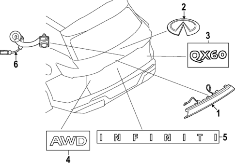 Exterior Trim - Lift Gate for 2025 INFINITI QX60 #0