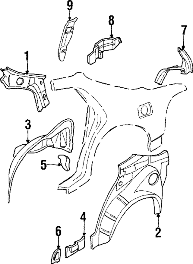 7675640U30 - Body: Wheelhouse Extension for Infiniti Image