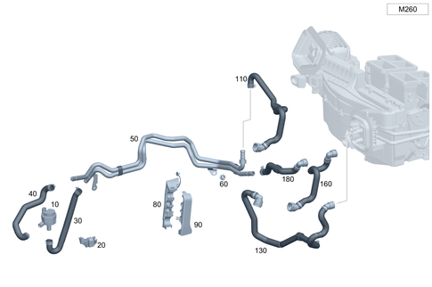 Heating Water Line for 2020 Mercedes-Benz GLA 250 #0