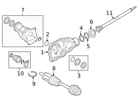Carrier & Front Axles for 2015 BMW 328i #2