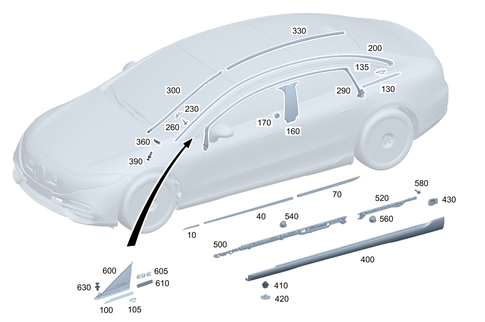 Exterior Detachable Parts for 2025 Mercedes-Benz EQE AMG #0