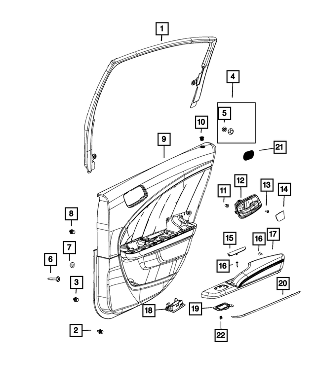 1VY66LK5AB - : Armrest Switch Plate, Right for Mopar Image