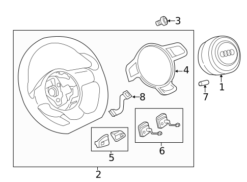 Steering Wheel & Trim for 2015 Audi S3 #0