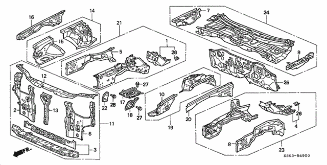 Bulkhead for 2000 Honda Prelude #0