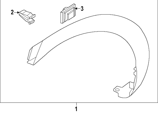 87741IT100 - : Wheel Opening Molding for Hyundai Image