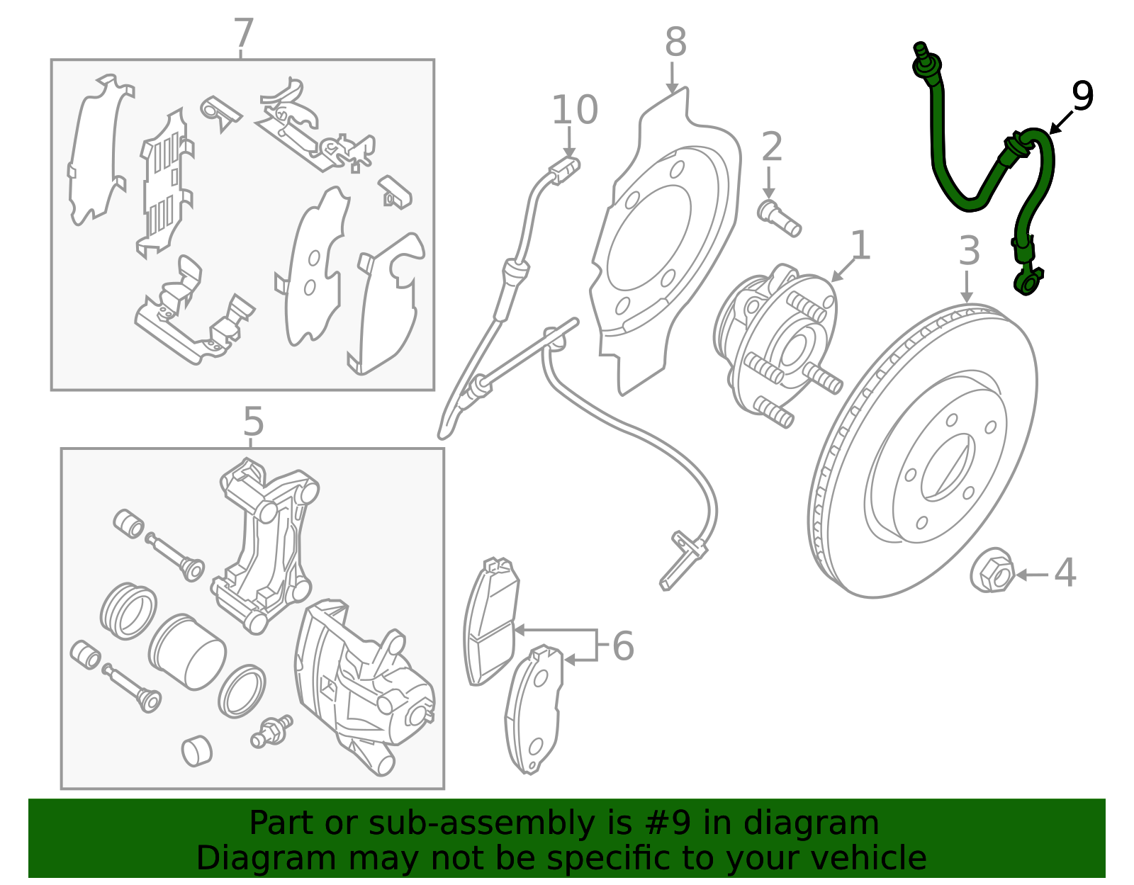 Passenger Right Front Brake Hose 46210-ZX60A | Coulter Nissan Parts