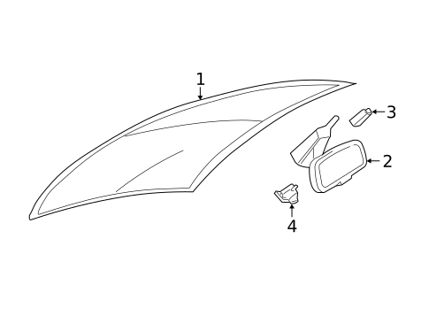 Glass - Windshield for 2019 Fiat 500 #0