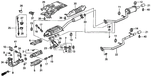 Exhaust Pipe for 1998 Honda Odyssey #0