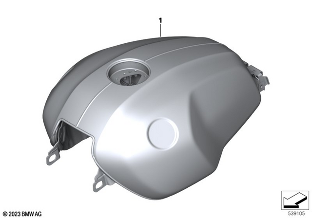 16115B4EDF2 - Design: Fuel Tank, Aluminum -  for BMW-Motorrad Image