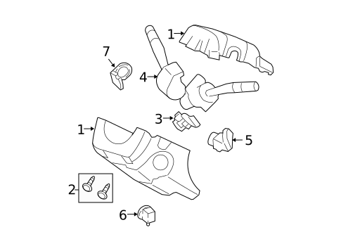 Shroud, Switches & Levers for 2010 Mercury Mariner #0