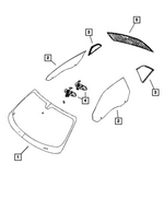 68166861AF - Glass: Shipping Assembly - 30 Lite Glass Windshield for Mopar Image