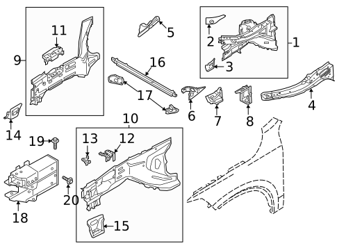 Structural Components & Rails for 2017 Volvo V90 Cross Country #10