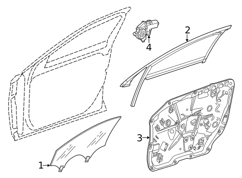 Glass - Front Door for 2025 Mercedes-Benz GLC63 AMG S E Performance #2