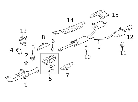Exhaust Components for 2011 Honda Pilot #0