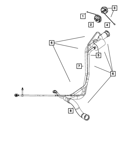 Fuel Tank Filler Tube for 2011 Dodge Journey #0