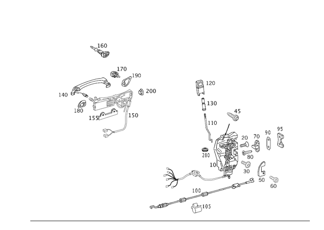 2207207635 - Front Doors: Lock for Mercedes-Benz Image image