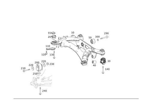 Rear Axle Carrier for 2008 Mercedes-Benz E550 #0