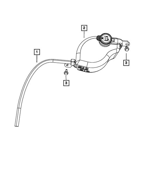 Engine Coolant Reservoir (Bottle) for 2019 Dodge Journey #0