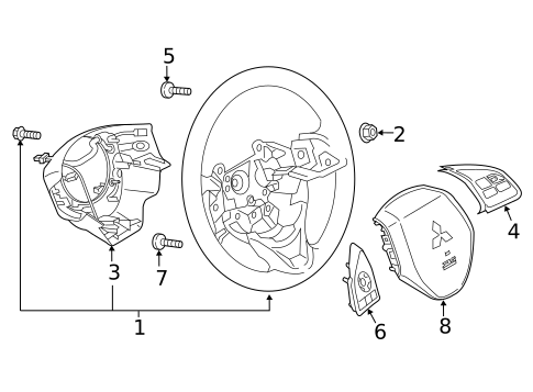 Steering Wheel & Trim for 2025 Mitsubishi Eclipse Cross #0
