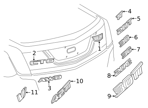Exterior Trim - Trunk for 2017 Cadillac CT6 #0