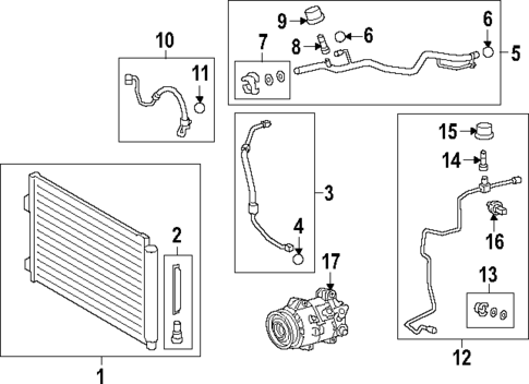 Condenser, Compressor & Lines for 2025 Lexus NX250 #0