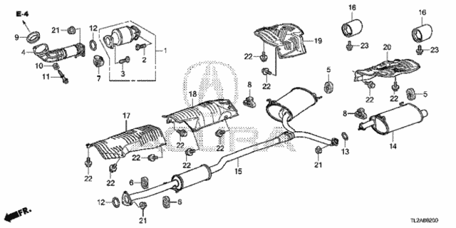 Exhaust Pipe (L4) for 2014 Acura TSX #0