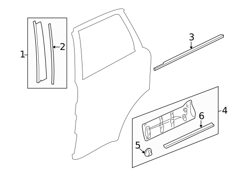 Exterior Trim - Rear Door for 2013 Land Rover Range Rover Sport #0