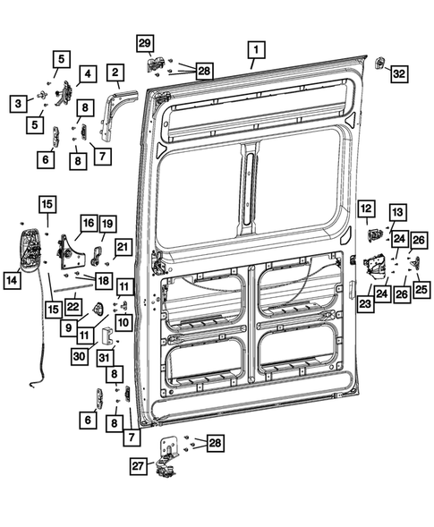 Sliding Cargo Door for 2017 Ram ProMaster 1500 #0