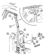 6036605AA - Interior Trim: Seat Belt Bolt for Mopar Image