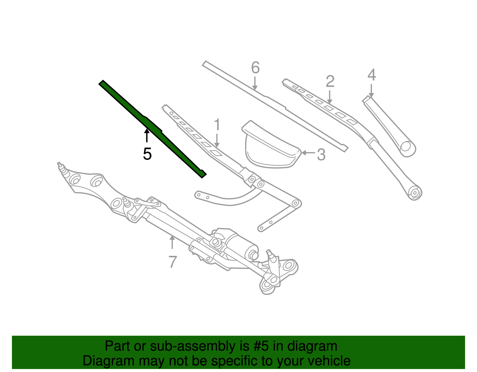 61612455442 - 2004-2010 BMW Wiper Blade Set (61-61-2-455-442