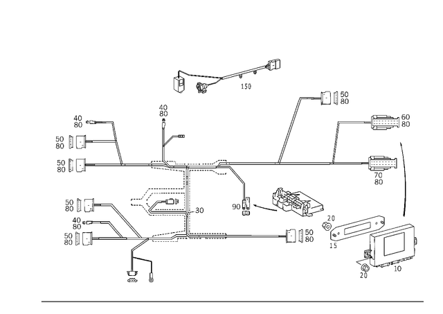 2155450240 - Electrical System: Holder for Mercedes-Benz Image image