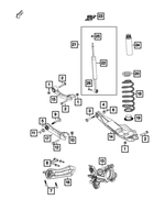 5090131AB - Rear Suspension: Rear Knuckle, Left Rear for Jeep: Cherokee Image