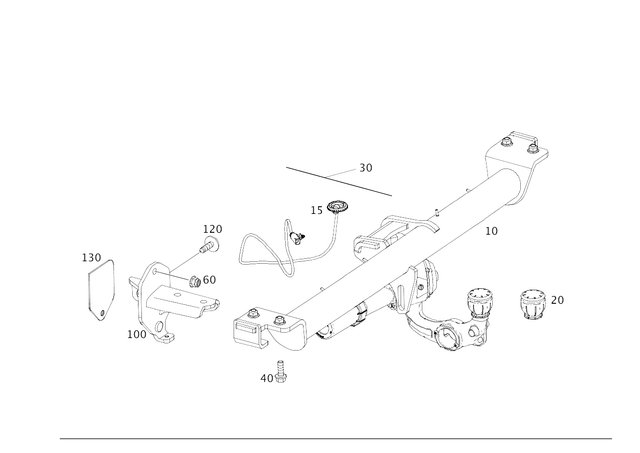 2533101800 - Trailer Hitch: Trailer Hitch for Mercedes-Benz: GLC300, GLC43 AMG, GLC63 AMG, GLC63 AMG S Image image