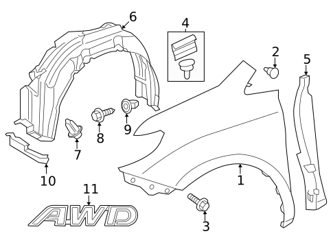 Fender & Components for 2015 Toyota Sienna #0