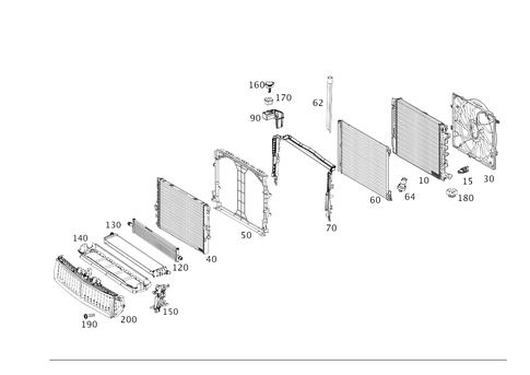 Radiator, Mounting, and Covering for 2021 Mercedes-Benz AMG GT 53 #0