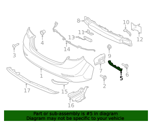 Hyundai - 86613-3X000 - Side Retainer - 2011-2016 Hyundai Elantra | OEM ...