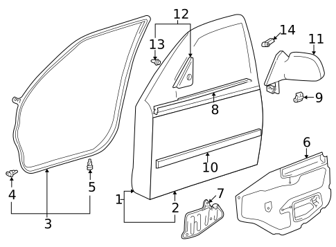 Exterior Trim - Front Door for 2002 Toyota Corolla #0