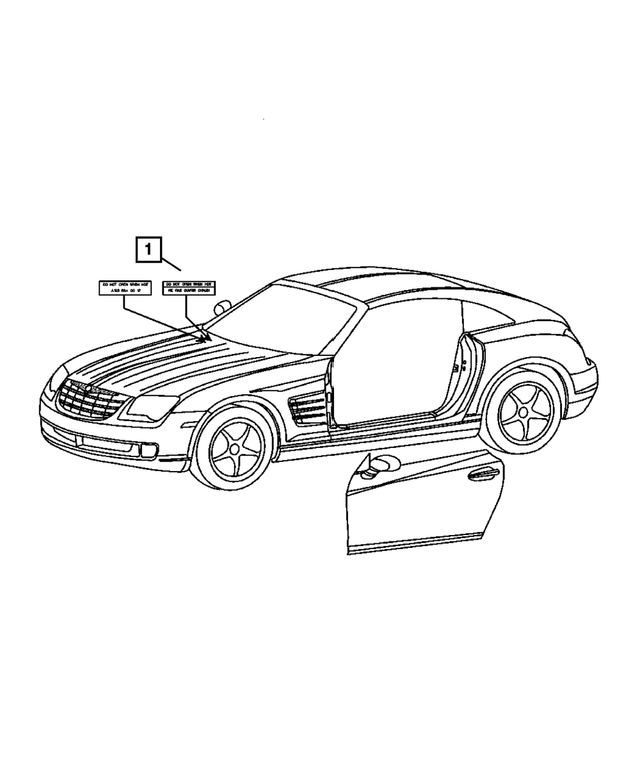 « 50010160AA – Labels All Vehicle Locations : Avertissement De Liquide De Refroidissement Etiquette pour Mopar Image »