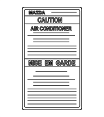 FE0161439 - : AC Label for Mazda: RX-8 Image