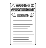 FE0157K92A - : Air Bag Label for Mazda: 2, 3, 5, CX-7, CX-9, MPV, MX-5 Miata, RX-8 Image