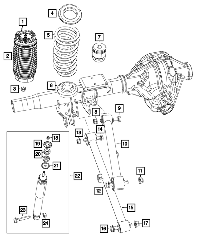 68349302AA - Rear Suspension: Upper Control Arm for Mopar Image image