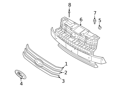 Grille & Components for 2010 Ford Flex #0