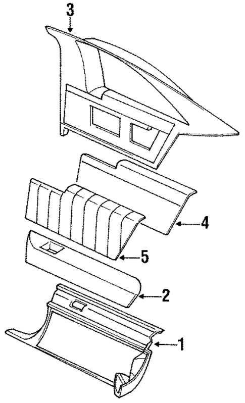 Interior Trim - Quarter Panels for 1992 Chevrolet Lumina #0