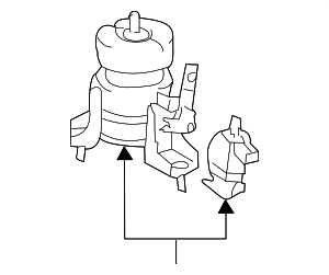 123600P110 - Engine: Engine Mount (Front) for Toyota: Sienna Image