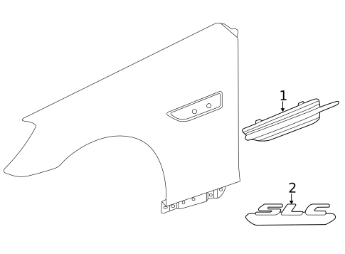 Exterior Trim - Fender for 2017 Mercedes-Benz SLC43 AMG #0