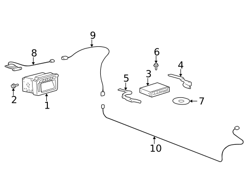 Navigation System Components for 2002 Lexus LX470 #0