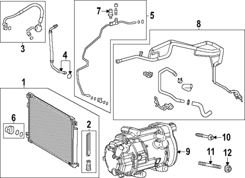 Condenser, Compressor & Lines for 2025 Lexus TX500h #0